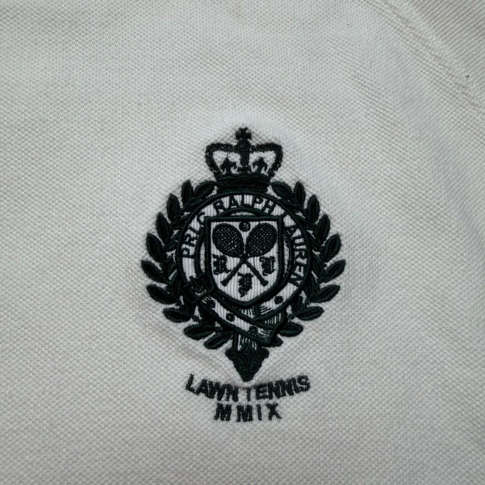 Vintage Polo Ralph Lauren Track Jacket Mens XXL White Full Zip MMIX Crest Logo